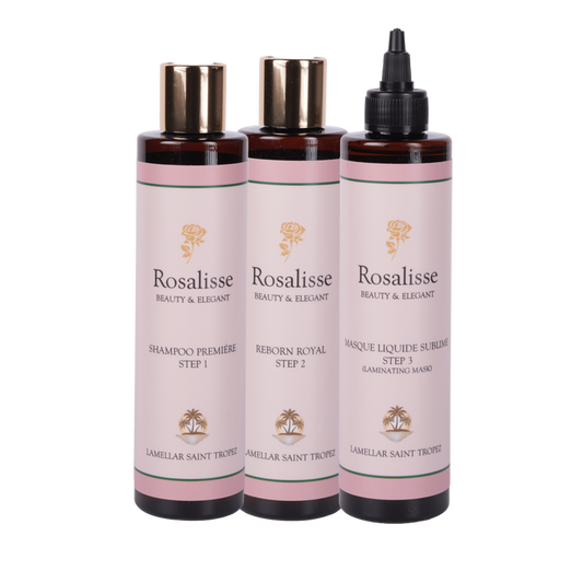 Kit Lamellar Saint Tropez (STEP 1+2+3) Shampoo Premiere 250 ml, Reborn Royal 250 ml, masque Liquide 250 ml